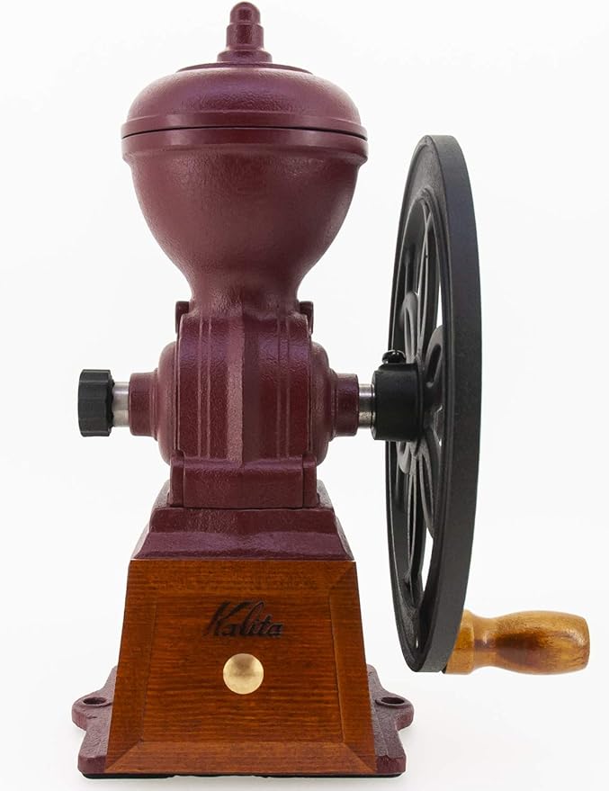 Kalita Coffee Mill, Cast Hand Grinding, Manual Diamond Mill, Red, N #42137 Antique Coffee Grinder, Adjustable Grinder, With Lid, Coffee Shop, Cafe