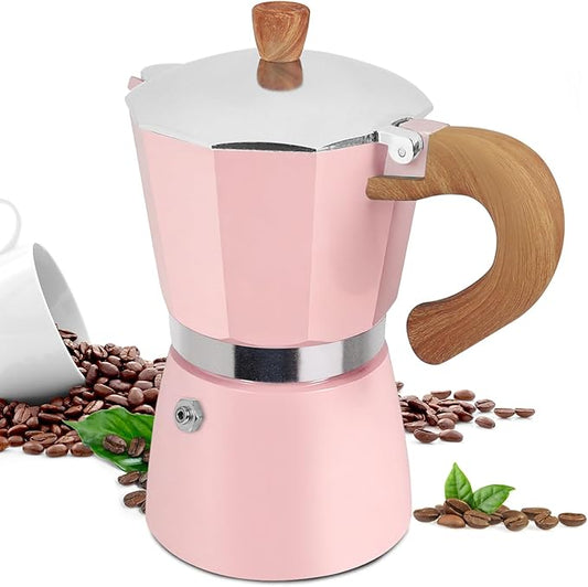 3 Cup Moka Pot Aluminum 150ml Italian Coffee Maker Stovetop Espresso CoffeeMakers Mocha Pot Percolator for Electric Ceramic Stove Classic Greca Cafe Makers Portable for Easy Brewing