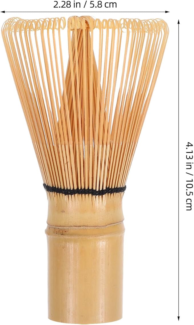 Matcha Whisk for Making and Stirring Matcha Tea Natural 80-prong Chasen Tea Ceremony Tool Small Traditional Japanese Whisk for Home and Ceremony Use