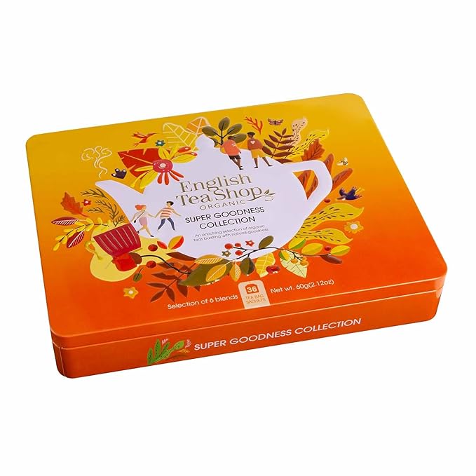 English Tea Shop - Super Goodness Collection- Gift Tin - 36 Tea Bag Sachets, 61.5g