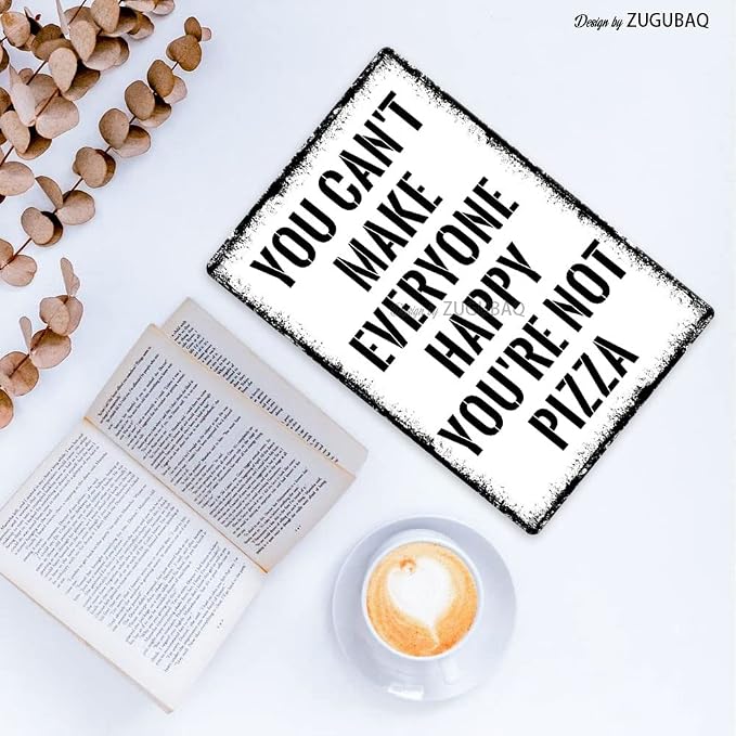 Pizza Tin Signs Vintage Metal Sign Funny Food Art Printing Poster Wall Decor for Home Kitchen Bar Restaurant Cafe Pub Indoor Outdoor 12x8 Inch Hanging Plaque - Image 4