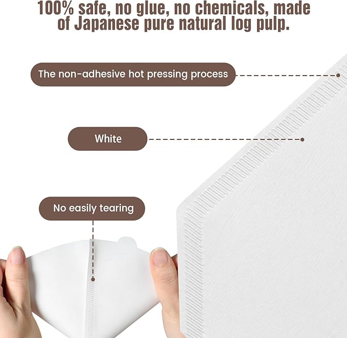 200Pcs Cone Coffee Filters #4, Clinuse White Size 04 Coffee Filters 8-12 Cup, Disposable Natural Paper Filters, No.4 Cone Filters Compatible with Ninja, Cuisinart, Pour Over and Drip Coffee Maker