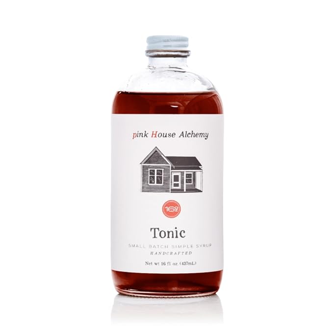 Pink House Alchemy Tonic Simple Syrup – 16oz Bottle – Handcrafted All-Natural Mixer for Coffee, Cocktails, Soda, Lemonade, Tea & Baking – Small Batch (TON 1) by PinkHouseAlchemy