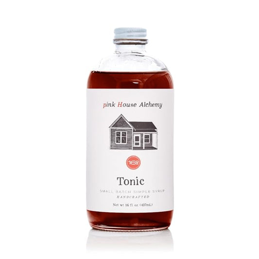 Pink House Alchemy Tonic Simple Syrup – 16oz Bottle – Handcrafted All-Natural Mixer for Coffee, Cocktails, Soda, Lemonade, Tea & Baking – Small Batch (TON 1) by PinkHouseAlchemy