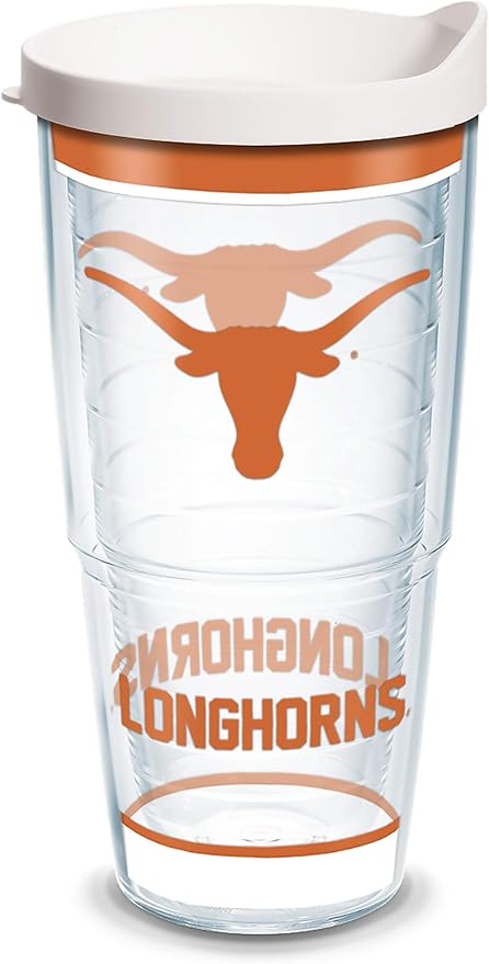 Tervis Made in USA Double Walled University of Texas Longhorns Insulated Tumbler Cup Keeps Drinks Cold & Hot, 24oz, Tradition
