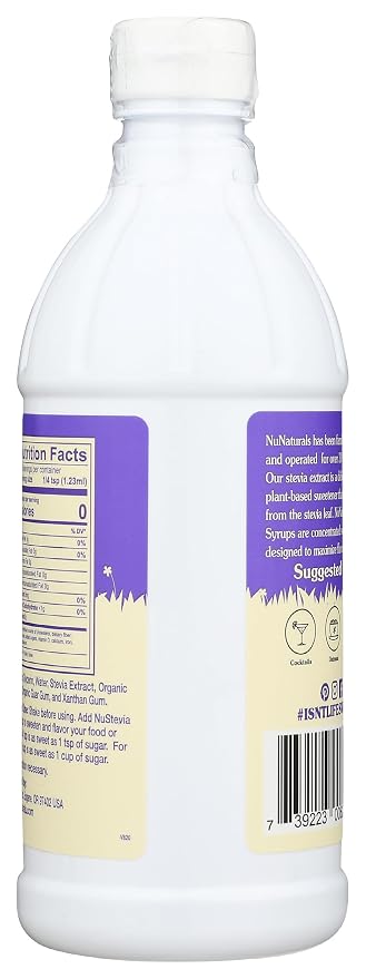 NuNaturals Stevia Simple Syrup, Sugar-Free Sweetener, Plant-Based Sugar Substitute, Zero Calorie, 16 oz - Image 5
