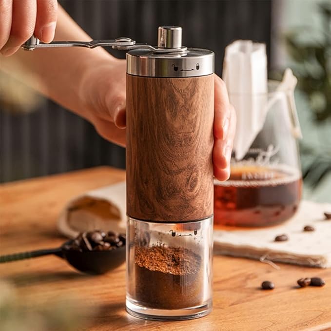 Tutuba Manual Coffee Grinder, Stainless Steel Conical Burr Grinder, Capacity 30g Portable Grinder for Aeropress, Drip Coffee, Espresso, French Press