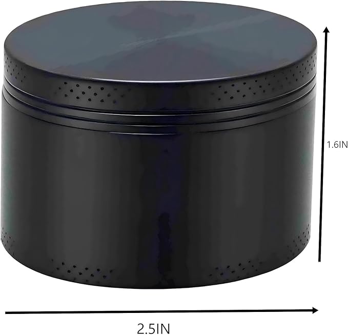 2.5-Inch Premium Manual Grinder for Coffee Beans, Spices, and Herbs - Heavy-Duty Aluminum, Smooth Grinding, Non-Stick Design, Essential Kitchen Tool - Black