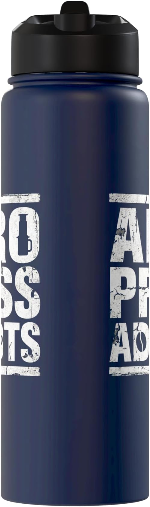 Bold AeroPress Coffee Addict Shirts AeroPress Addicts Stainless Steel Insulated Water Bottle