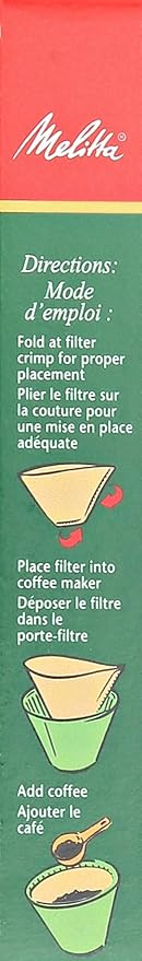 Melitta 620122#1 40 Count Natural Brown Cone Coffee Filters, Brown (Pack of 2)