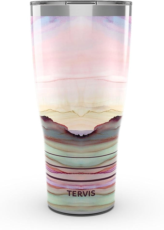 Tervis Traveler Inkreel - Sunrise Kaleidoscope Made in USA Double Walled Insulated Tumbler Travel Cup Keeps Drinks Cold & Hot,
