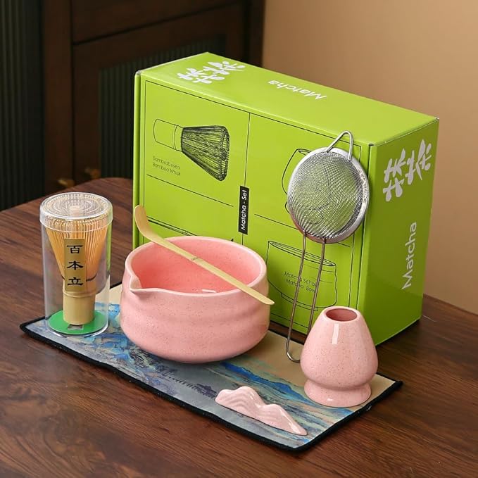7matcha whisk set, Matcha Whisk Set 1 Matcha Whisk, Pink matcha Set matcha kit