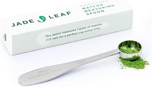Jade Leaf Matcha - Stainless Steel Measuring Whisk Utencil Scoop - Perfect 1g (1/2 teaspoon) Serving of Green Tea Powder - Great Gift for Matcha Lovers