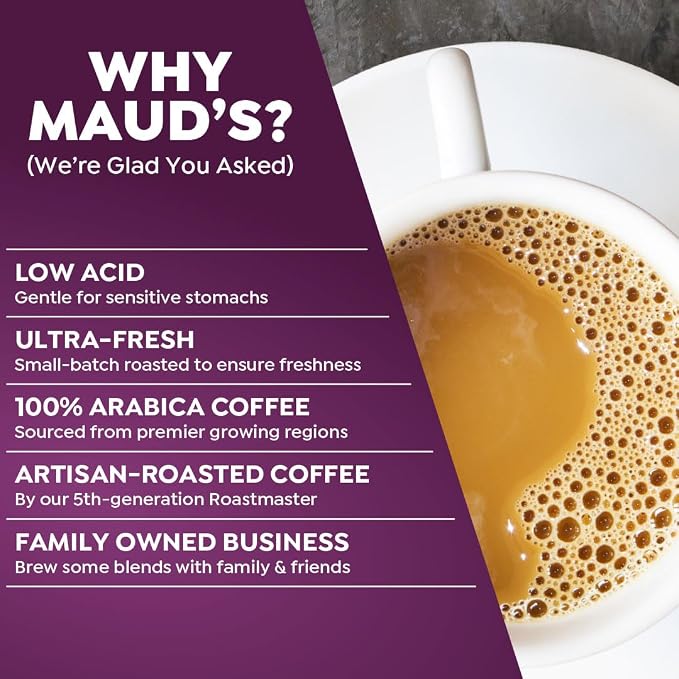 Maud's Flavored Coffee Pods Variety Pack, 24 ct, 6 Assorted Flavors, Medium Roast Flavored Coffee in Single Serve Pods – 100% Arabica Beans, Compatible with Keurig K Cups Maker - Image 4
