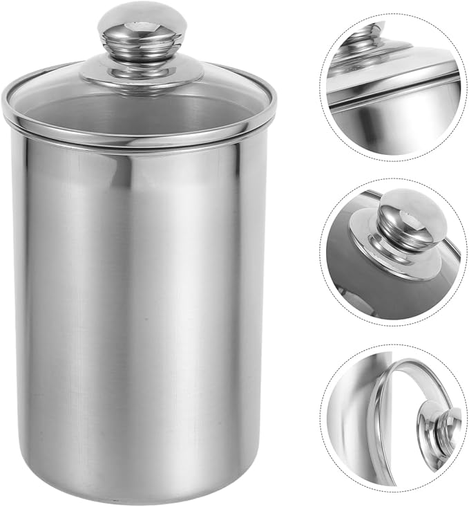 DOITOOL Stainless Steel Food Storage Canister 1.75 Quart Airtight Sealed Jar with Handle for Coffee Beans Tea Snacks Kitchen Pantry Organization