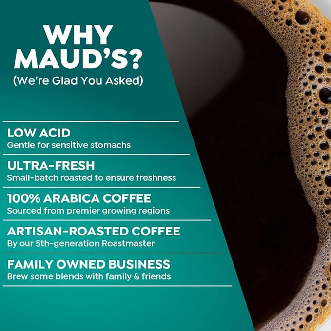 Maud's Espresso Coffee Pods, 100 ct, Dark Roast Coffee in Single Serve Pods – 100% Arabica Coffee, Compatible with Keurig K Cups Maker