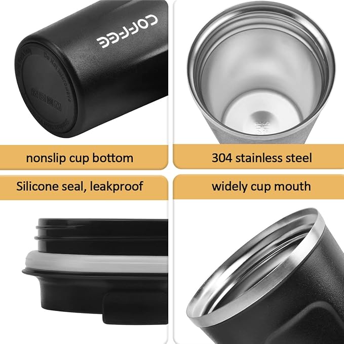 MOMSIV 17oz Travel Mug, Insulated Coffee Cup with Leakproof Lid, Vacuum Stainless Steel Double Walled Reusable Tumbler for Hot and Cold Water Coffee and Tea In Travel and Car