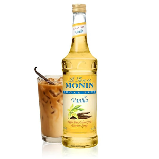 Monin - Sugar Free Vanilla Syrup, Bold Vanilla Bean Flavor, Great for Coffee, Cocktails, & Lattes, Gluten-Free, Non-GMO (750 ml) by Monin