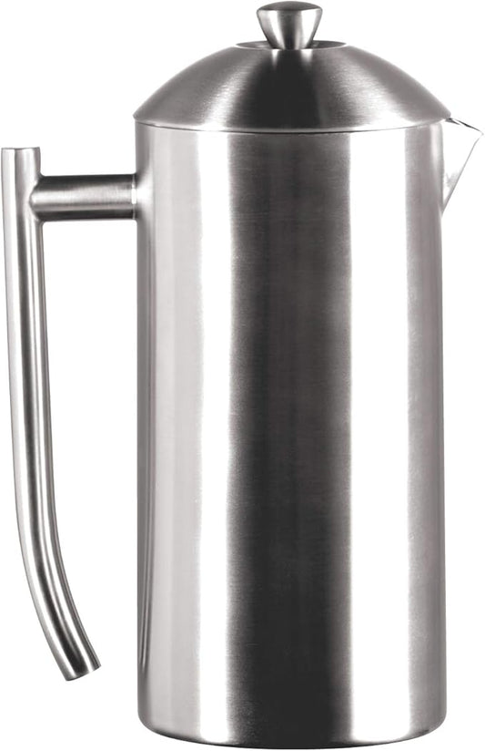 Frieling USA Double-Walled Stainless-Steel French Press Coffee Maker in Frustration Free Packaging, Brushed, 36 Ounces