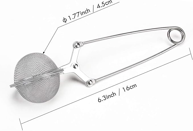 Tea Strainers for Loose Tea, JEXCULL 4 Pack Tea Infuser with Handle Fine Mesh Tea Ball Filter Tea Diffusers Steeper for Loose Leaf Tea, Spices, Seasonings