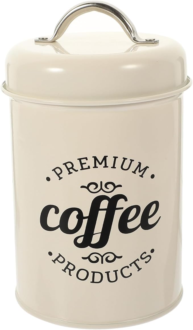 Luxshiny Metal Coffee Canister 40 Oz Airtight Tea Storage Jar Multi-Function Kitchen Container for Candy Snacks Loose Beans