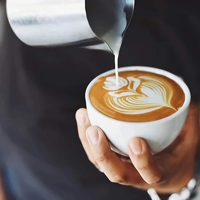 8Oz Mini Milk Frothing Pitcher – 250ml Single Serving Stainless Steel Espresso Steaming Pitchers, Precision Pouring for Perfect Latte Art, Frother cup, Coffee Cappuccino Jug