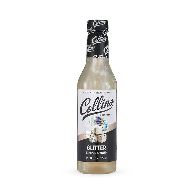 Collins Glitter Simple Syrup, Sparkle Cocktail Mixer with Edible Shimmer, Made with Real Sugar, No High-Fructose Corn Syrup, Ideal for Festive Cocktails and Mocktails, Party Essentials, 12.7 oz - Image 10
