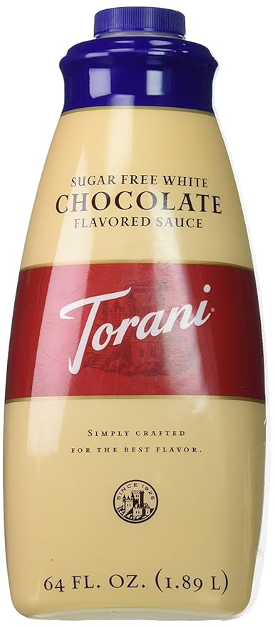 Torani Sugar Free Sauce, White Chocolate, 64 Ounces by Torani