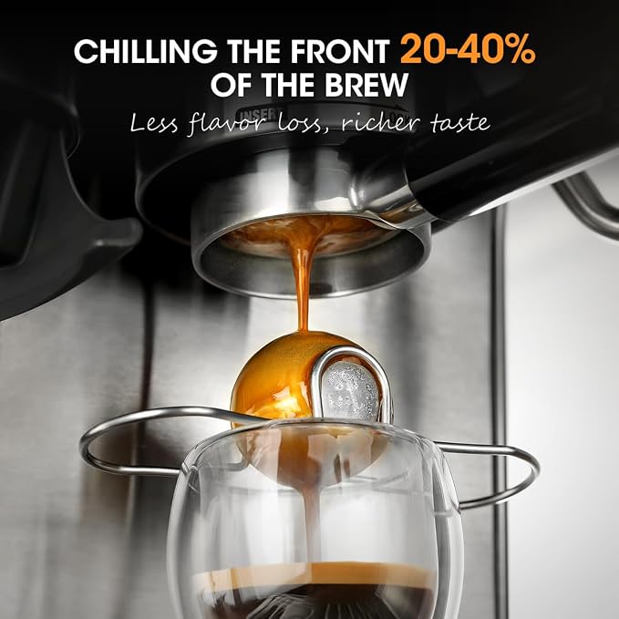AIEVE 2 Pack Espresso Cooling Ball, Stainless Steel Frozen Ice Rock for Coffee, Espresso Accessories Extract Brew Chilling Tool Chiller Gift for Birthday, Valentine's Day, Christmas - Image 2