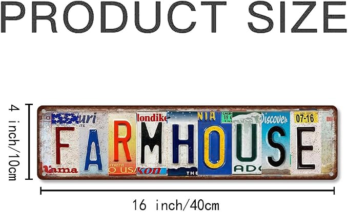 Farmhouse Metal Sign - Vintage Aluminum Tin Wall Decor 16x4 Inch - Rustic Country Home Kitchen Decor - Image 2