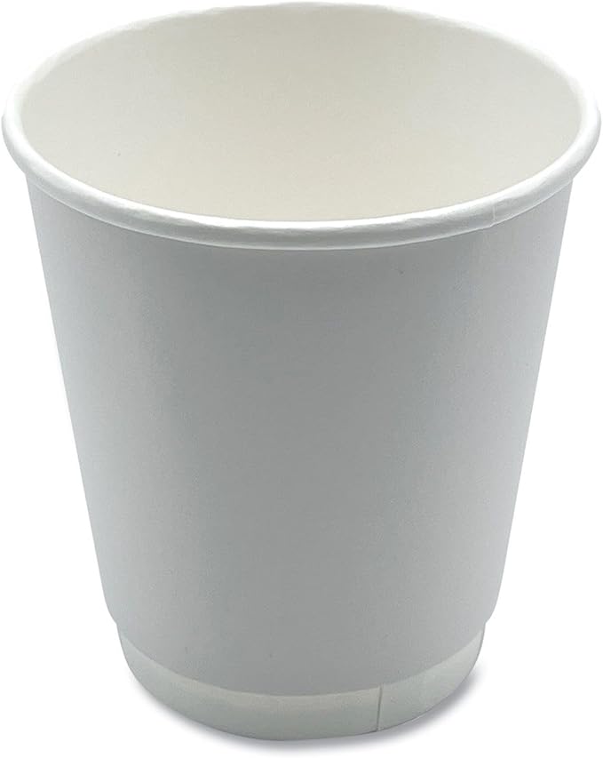 Boardwalk Paper Hot Cups, Double-Walled, 10 oz, White, 500/Carton