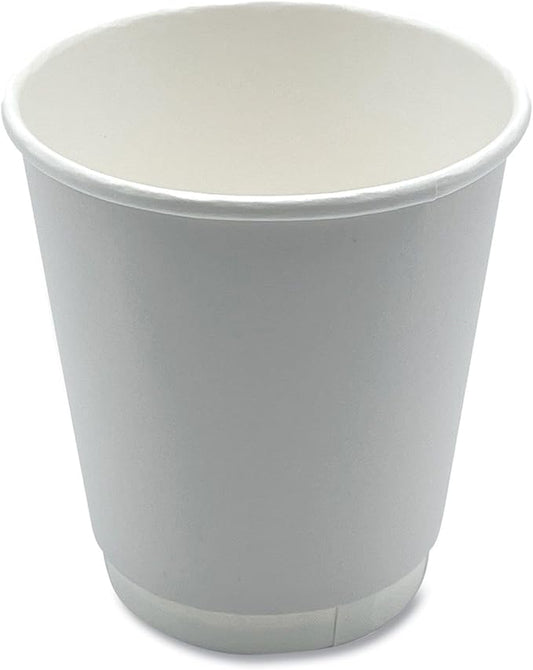 Boardwalk Paper Hot Cups, Double-Walled, 10 oz, White, 500/Carton