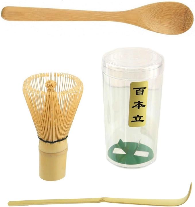 JapanBargain, 10 Set Japanese Matcha Whisk Set, Bamboo Chasen 100 Prong Whisk, Chashaku Scoop, and Tea Spoon Set for Green Tea Ceremony and Daily Matcha Preparation