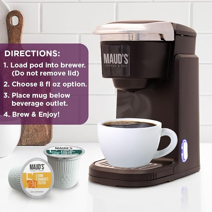 Maud's Flavored Coffee Pods Variety Pack, 24 ct, 6 Assorted Flavors, Medium Roast Flavored Coffee in Single Serve Pods – 100% Arabica Beans, Compatible with Keurig K Cups Maker - Image 5