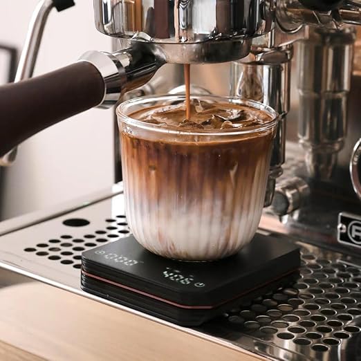 Coffee Scale with Timer,Electronic Food Scale,EAVO Digital Multifunction Weighing Scale with 2kg/0.1g High Precision for Drip Coffee, Baking, Cooking