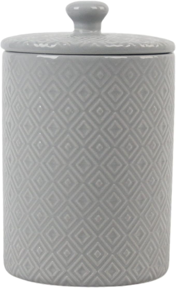 10 Strawberry Street Diamond 3 Piece Canister Set, Gray