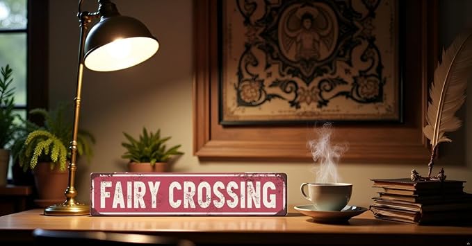 Fairy Crossing Metal Tin Sign (4''x16''), Vintage Plaque Decor Wall Art, Wall Room Decor, Home Restaurant Bar Cafe Decor Dust-proof - Image 3