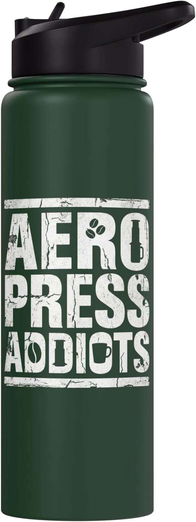 Bold AeroPress Coffee Addict Shirts AeroPress Addicts Stainless Steel Insulated Water Bottle