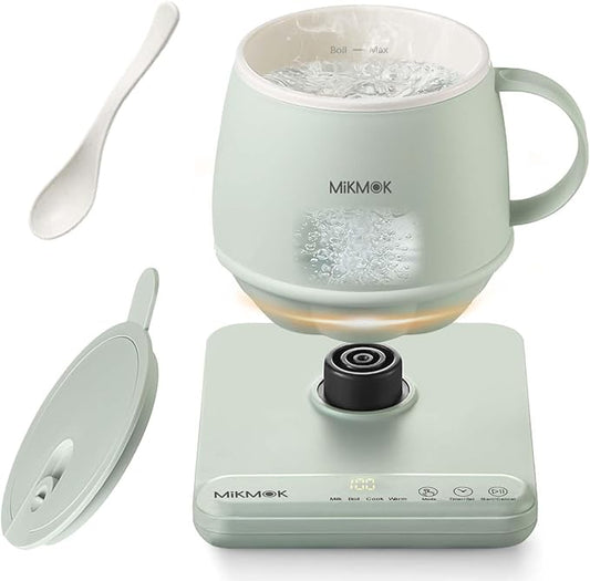 Table Boiling Water Mug, Beverage Warmer, 45-100℃ Temperature Control, 13.5Oz 300W Fast Coffee Heating Cup, 4H Keep Warm, Electric Coffee Mug for Office, Home, Dorm, Gift for Friends Family Coworkers
