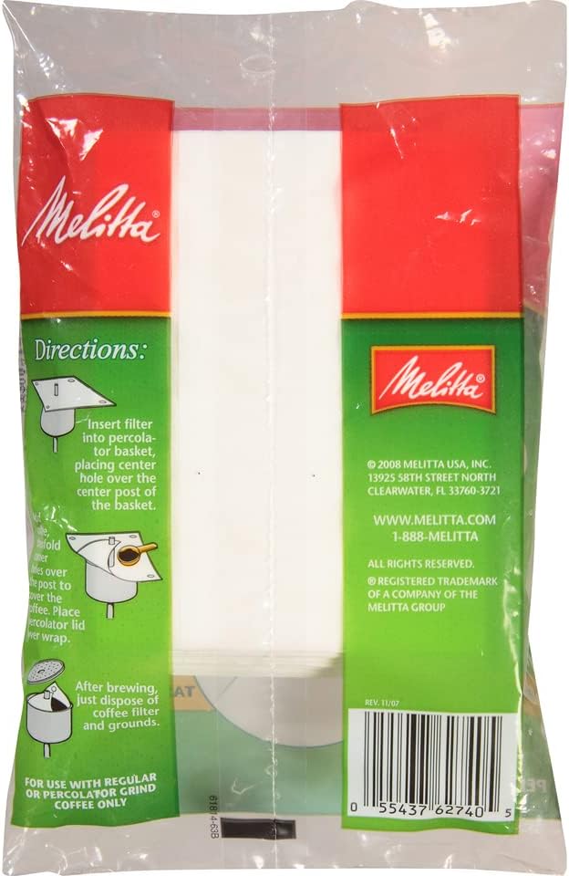 Melitta 627402 Super Premium Wrap Around Coffee Filters 4-pack, 40 Count each