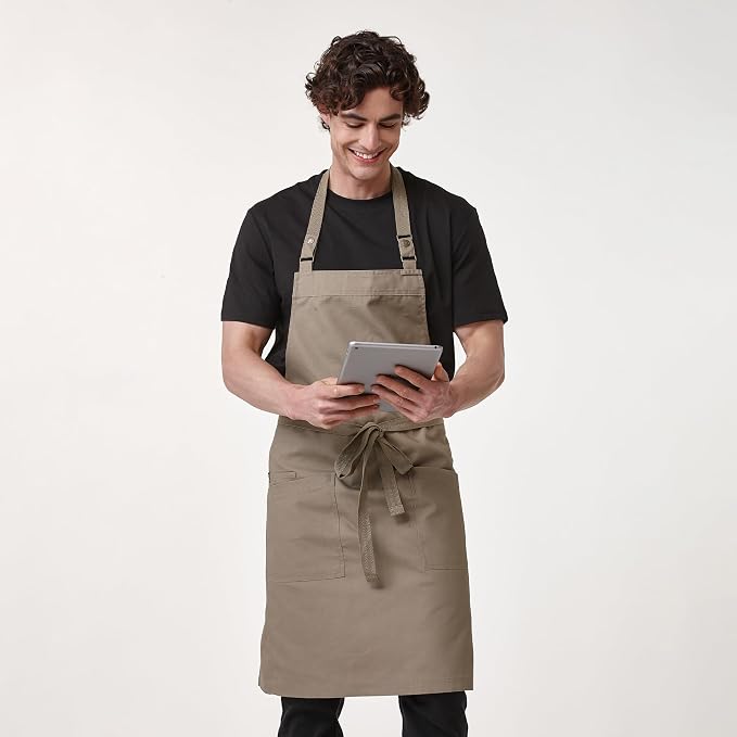 Chef Men Canvas Waterproof Apron Pocket 4251GB | Polyester Cotton Canvas Apron for BBQ Grilling Kitchen Cooking, Adjustable Neck, Durable & Comfortable - Image 5