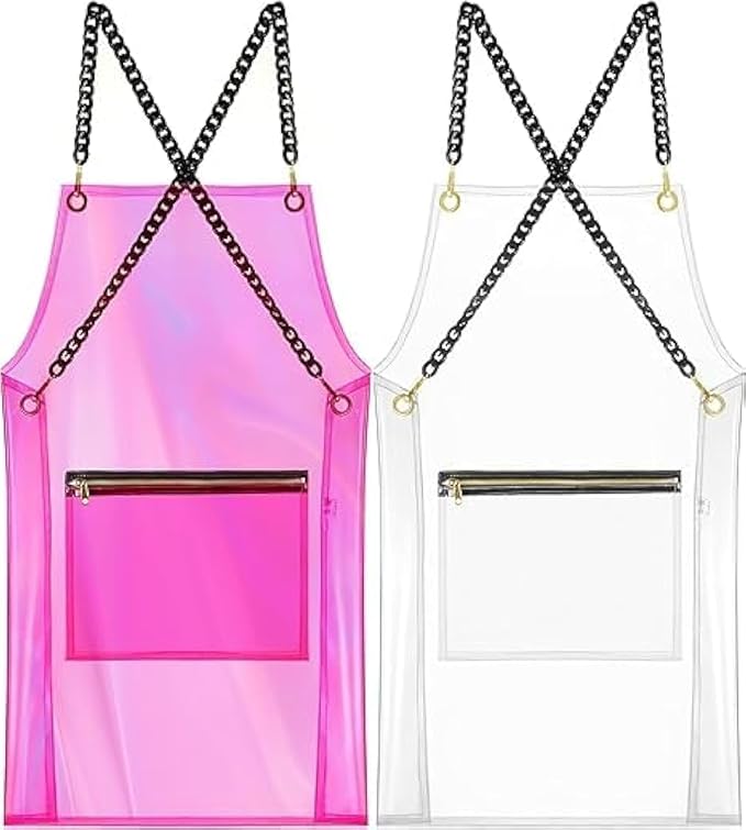 Hair Stylist Apron for Women - Waterproof Barber Nail Tech Apron Hairdresser Hairstylist Salon Aprons with Pocket by MIKIWELL