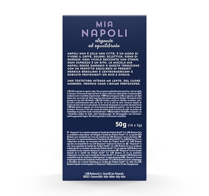 Caffè Borbone Mia Napoli Aluminum Capsules Compatible with Nespresso Original Machines, Medium Roast, 100 Count