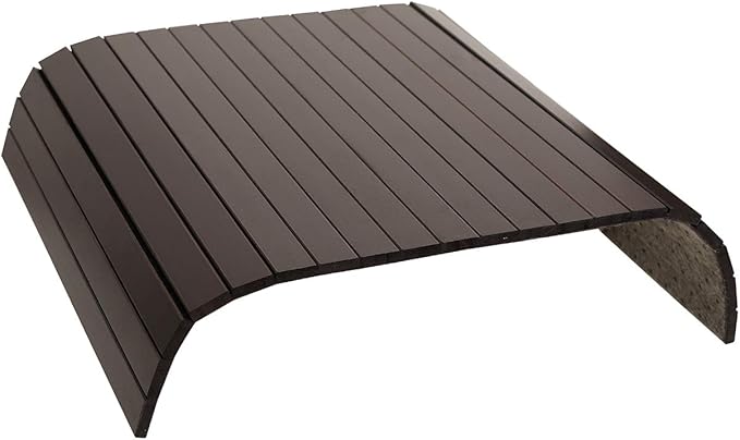 GEHE Sofa Arm Tray Table Flexible/Foldable Couch Arm Tray Armrest Table Perfect for Drink Snacks Great Arm Table for Couch Armrest (16.5" L x 13.25" W x 0.4" H, Mahogany)