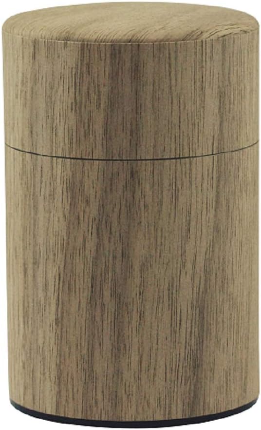 Natural Wood Tea Tin Canister : Walnut/Long 5.3oz (150g), Japan