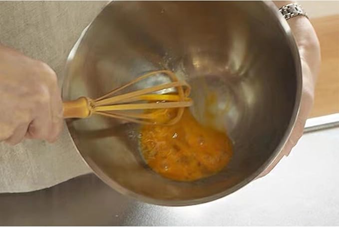 Wooden Whisk, Handcrafted Bamboo Whisks for Cooking Non Scratch, Balloon Whisk for Pancake Batter, Eggs and Sauces, Wooden Whisks Tool For Nonstick Cookware Pans, Bamboo Cooking Utensils (Whisk Set)