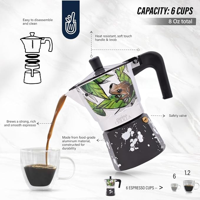 El Pantry Moka Pot Greca (Cafe Borinquen)