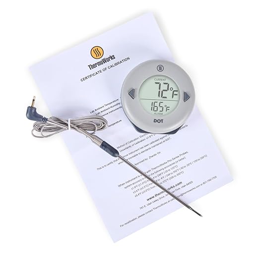 ThermoWorks DOT — Chefs’ Favorite Simple Alarm Thermometer - Dove Grey