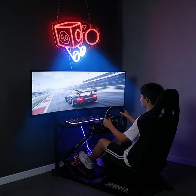 Funny Box Gaming Neon Sign for Kids Bedroom Game Room, LED Anime Wall Art for Gaming Setup, Man Cave, Dorm Decor, Dimmable USB, Awesome Gift for Gamers Teens, Boys, Kids - Image 4