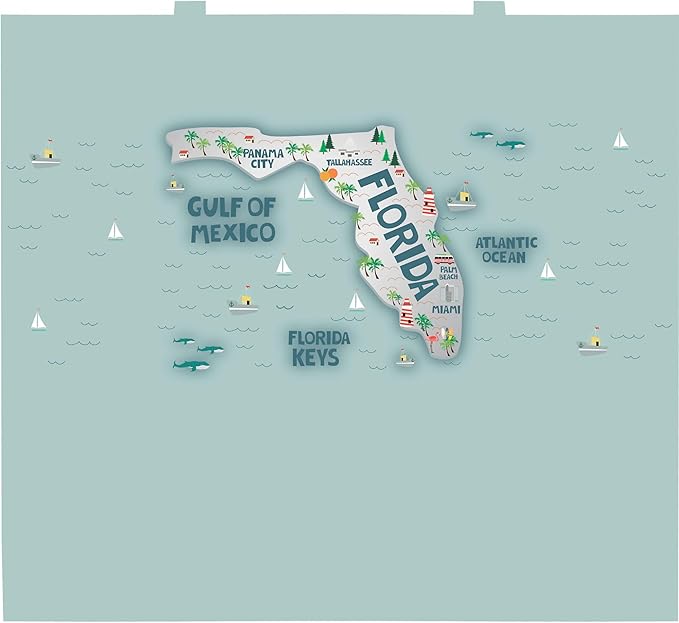 Tervis Venture Lite Florida Fun Map Made in USA Double Walled Insulated Tumbler Travel Cup Keeps Drinks Cold & Hot, 24oz Water Bottle, Classic